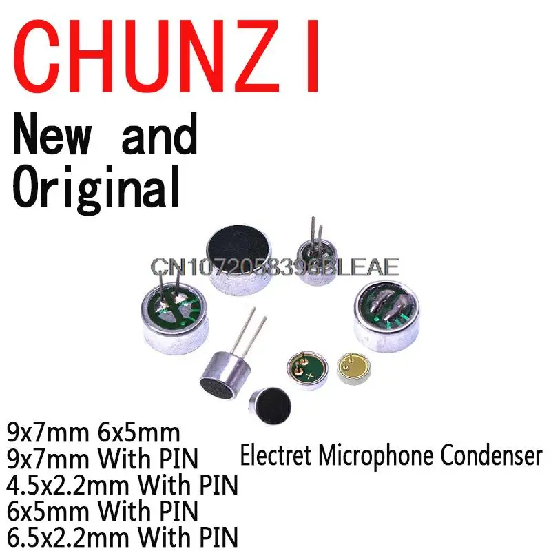 10PCS Electret Microphone Condenser Pickup Microphone 52DB 56DB 2PIN Ibuw 4.5*2.2mm 6*2.2mm 6*5mm 9*7mm