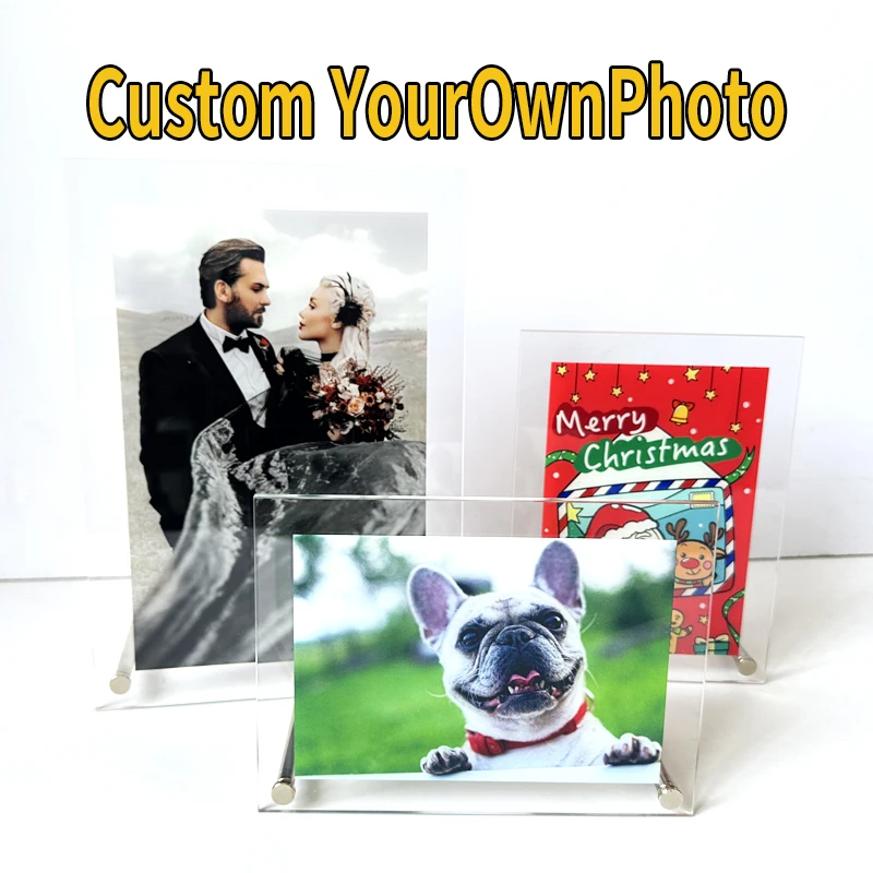 Personalized Gift photo Cartoon Acrylic Stand Custom Transparent Printing Souvenir Birthday Gift Pet Cat Dog Keychain