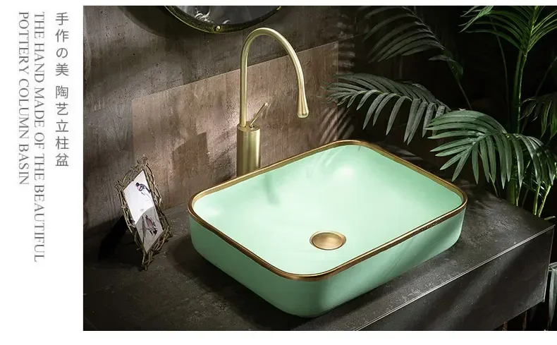 X188 بأسعار معقولة LuxuryStyle شرفة غسل اليد حوض واحد فناء حوض سباحة بسيط المنزلية وغسل الوجه بين منصة