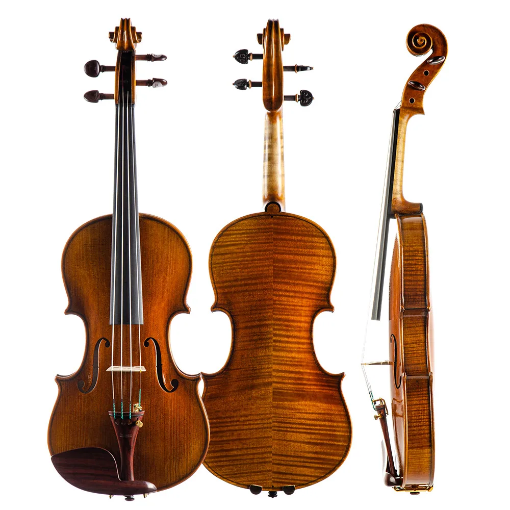 CHRISTINA Handmade Professional Violin S500 4/4 Size Antique Style Premium European Spruce Fine-grained Flame Maple