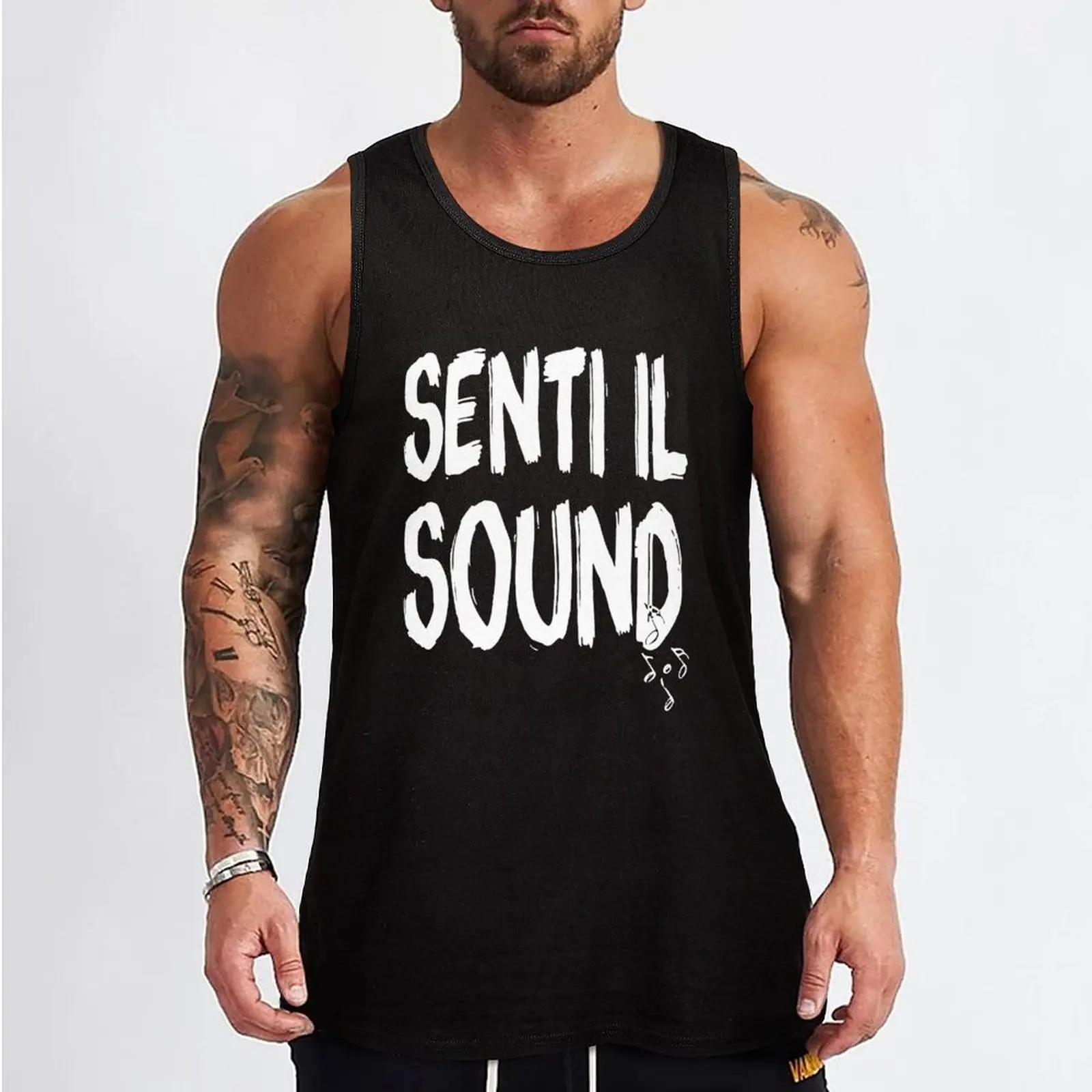 Senti Il Sound Marco Mengoni Funny Geek Nerd Tank Top bodybuilding bodybuilding men clothes Vest for boy