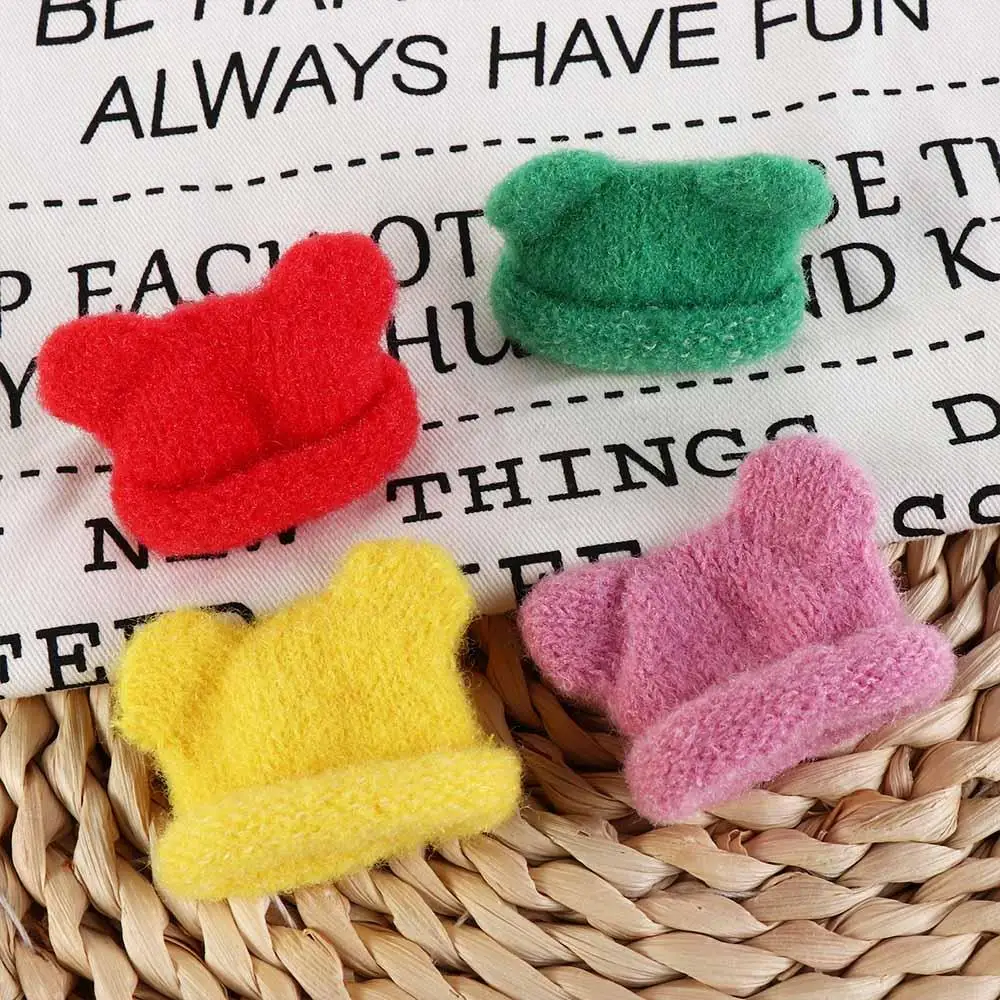 Knitted Mini Knitted Hats Mini Handmade Materials DIY Decorative Cap Colorful Cute Knitted Finger Cap Girls