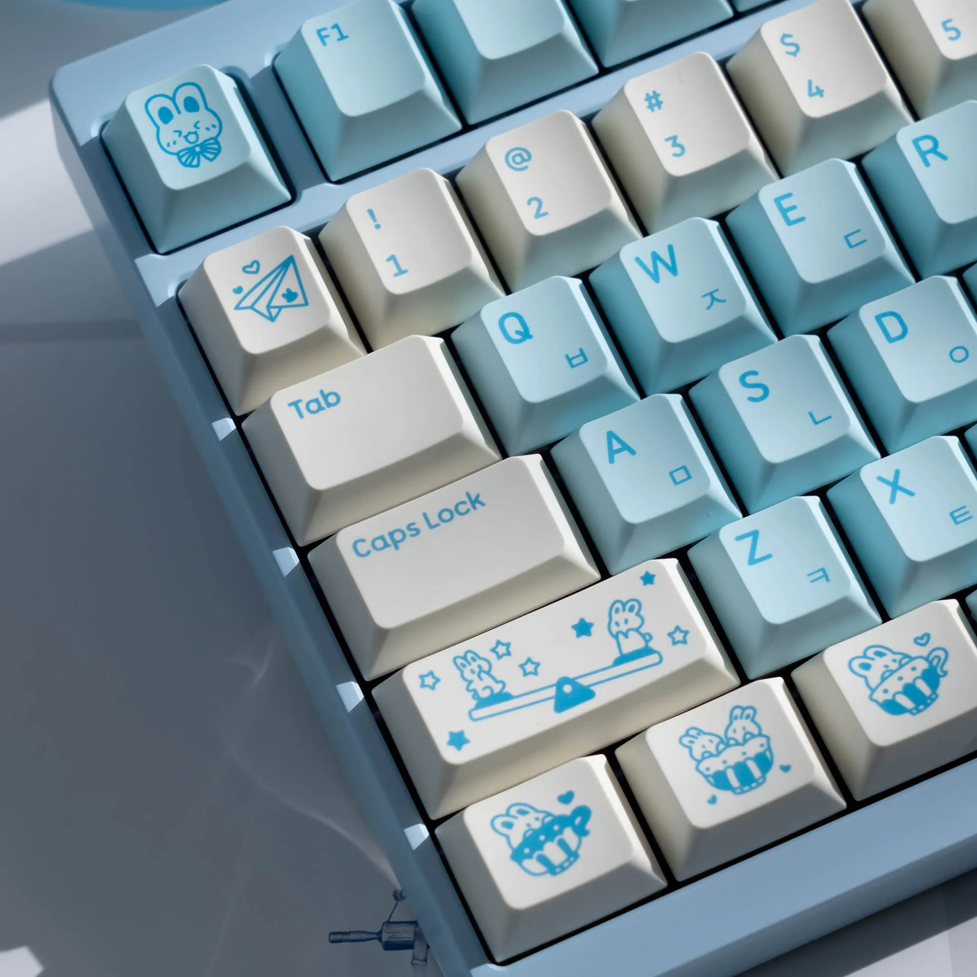 

KP Bunny Land Keycap Cherry Profile PBT Dye Subbed Keycap или ПК для клавиатуры mx 60 87 104 EV63 EZ63 Real67 made68 EZ60 wooting60