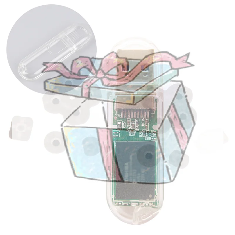 【CCA】6.5*2cm Small Plastic Instrument Enclosure USB Stick Junction Housing Transparent U Disk Enclosure Plastic U Disk Housing