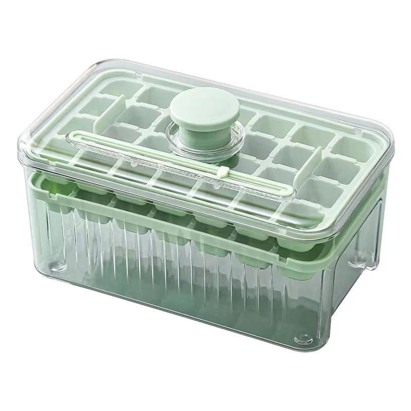 28/56 Grid Silicone Ice Cube Tray Mould With Lid Shovel Storage Box Remove With One Click Ice Maker DIY Whiskey Cocktail Tools