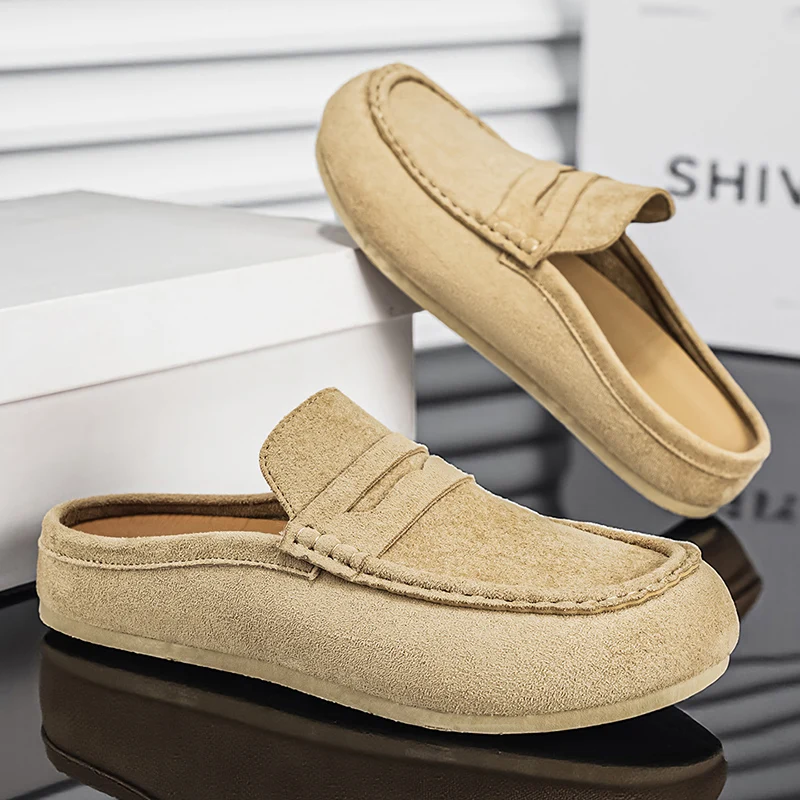 Cork Suede Mules Slippers for Women Fashion Men Clogs Shoes Classic Cork Antislip Outdoor Slippers with Arch Support