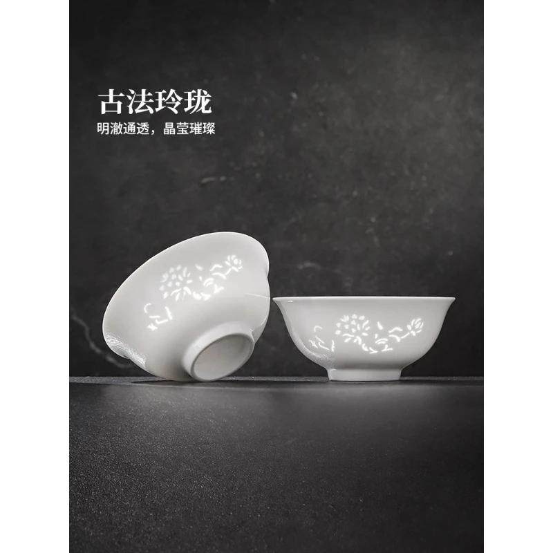 Ceramic Chinese solid color rice bowl, noodle bowl, dinner plate, household underglaze colorless tableware set