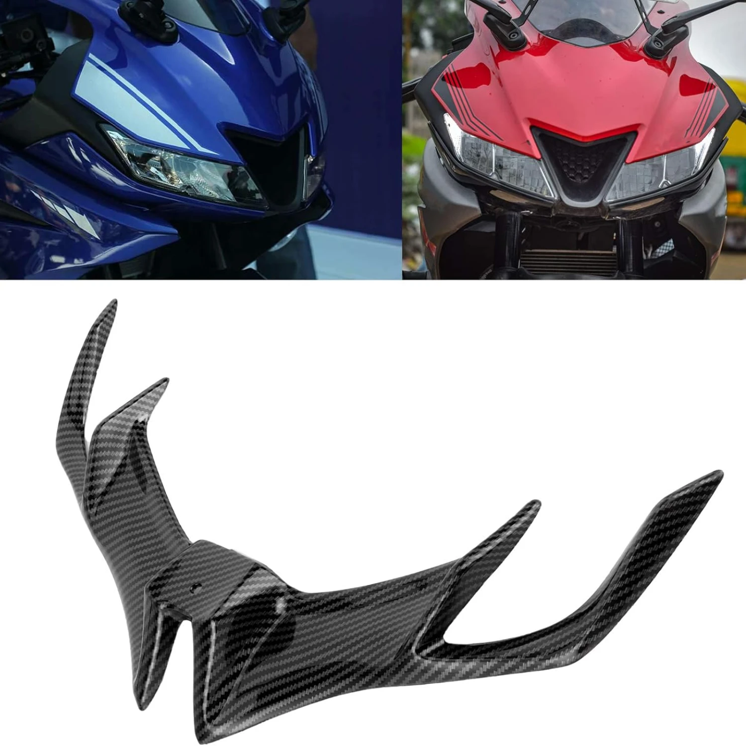 Motorcycle New Front Fairing Winglet Wing Cover Trim for  R15 V3 2017 2018 2019 2020 2021 Shark Fin Beak Moto Accessories