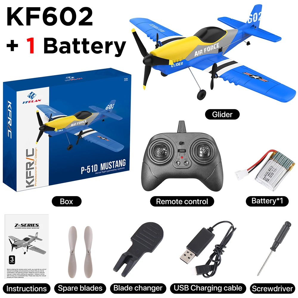 9IMOD KF602 RC Plane 2.4G 3CH EPP Foam Remote Control Drone Fixed Wingspan Glider Outdoor RTF RC Warbird Airplane