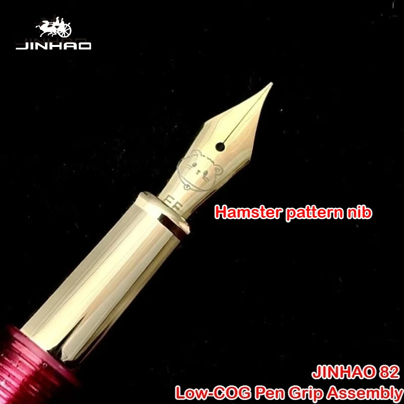 JINHAO 82 Fountain Pen Low-COG Pen Grip Assembly with Fountain Pen Ink Absorber EF/F/M Nib School Office Supplies Stationery
