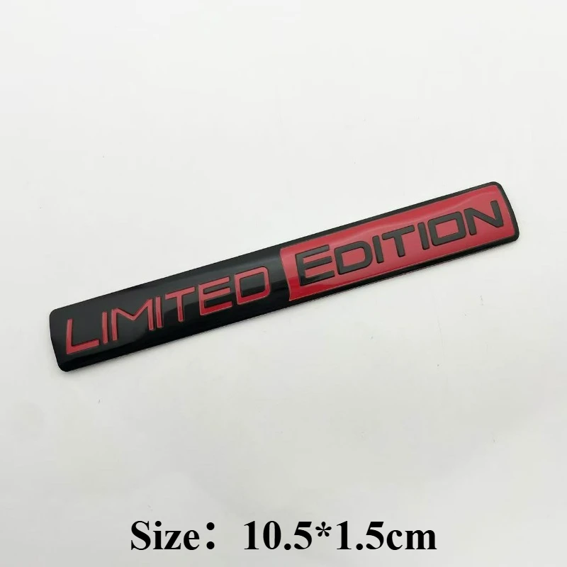 

High-quality Modified Car Sticker 10.5*1.5cm Limited Edition Rear Label Made of Metal Decoration Scratches Cover Car Parts