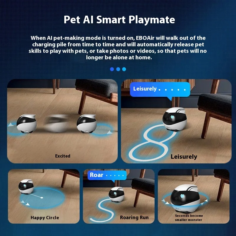 Enabot EBO AIR EBO SE Intelligent Robot Wireless Camera Robot Remote Monitoring Pet Companion Robot Realtime Control Home Camera