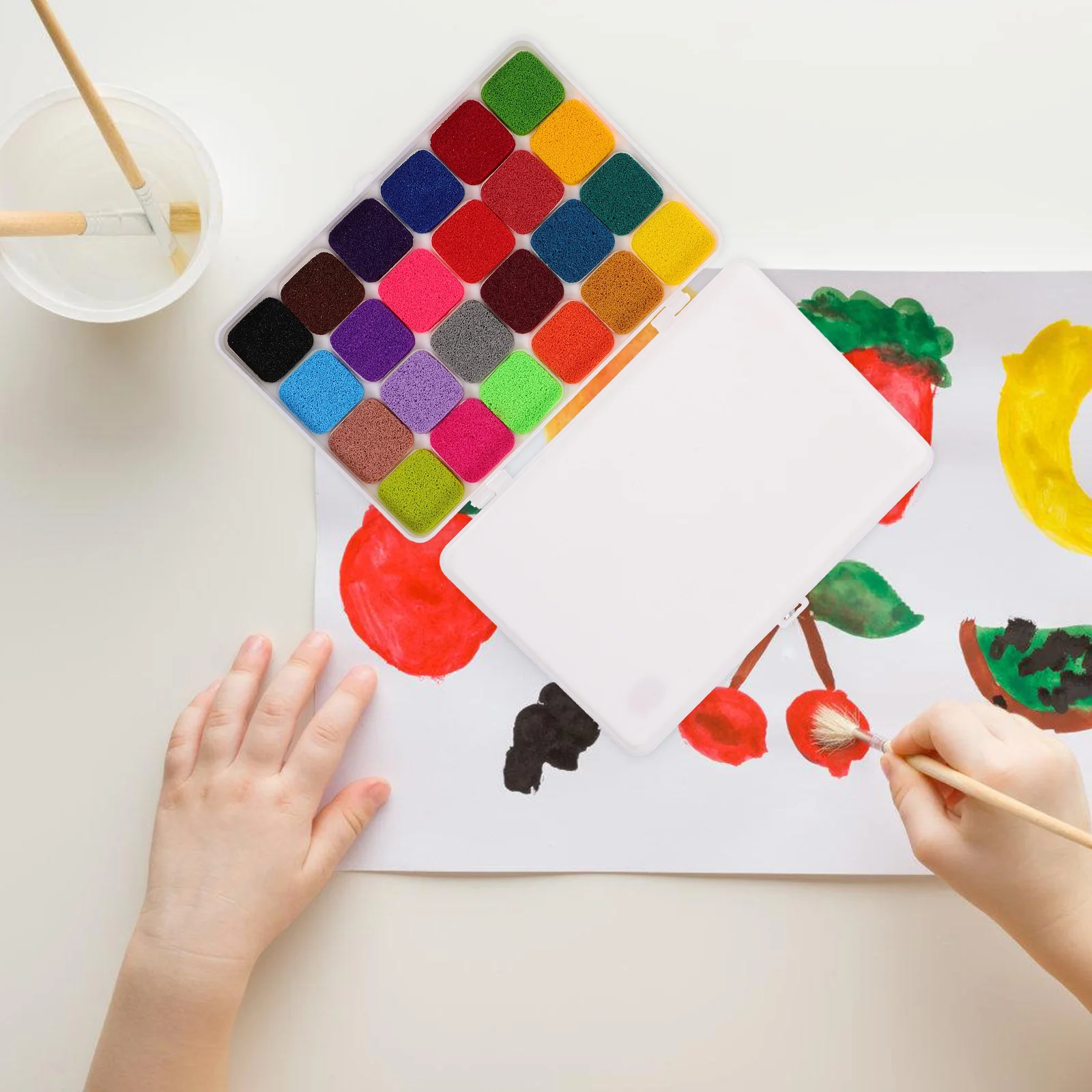 1 مجموعة إصبع مختمة ملونة المحمولة قابل للغسل مختمة للرسم الإبداعي DIY الكتابة على الجدران Stamps رياض الأطفال الفن لوازم