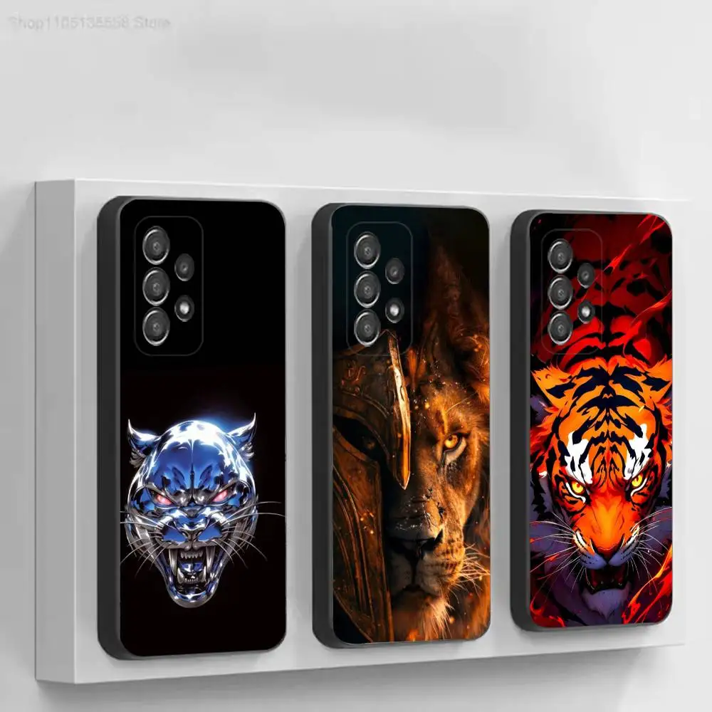 Cool F-Fierce Beast Head  Black Soft Protective Case For Samsung Galaxy S30, 25,24,23,22,21,20,10 Ultra Plus Lite FE