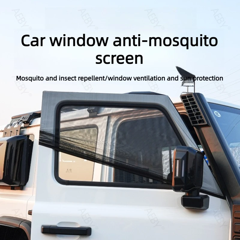 AEBY For BAIC 212 T01 Car Window Screens Insect Proof Mosquito Net Ventilation Sunshade Outdoor Camping Accessories