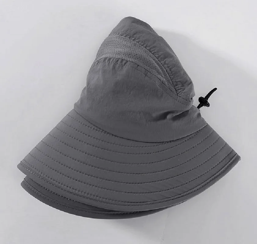 Connectyle Mens Women Summer Sun Hat UPF 50+ Sun Visor Protection Cap Adjustable Quick Dry Wide Brim Fishing Hat with Neck Flap