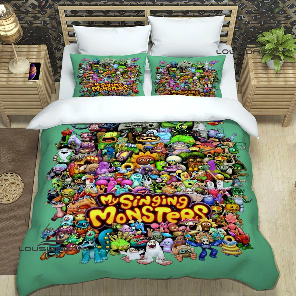 Game My Singing Monsters Bedding Sets exquisite supplies set duvet cover bed comforter set bedding set luxury birthday gift