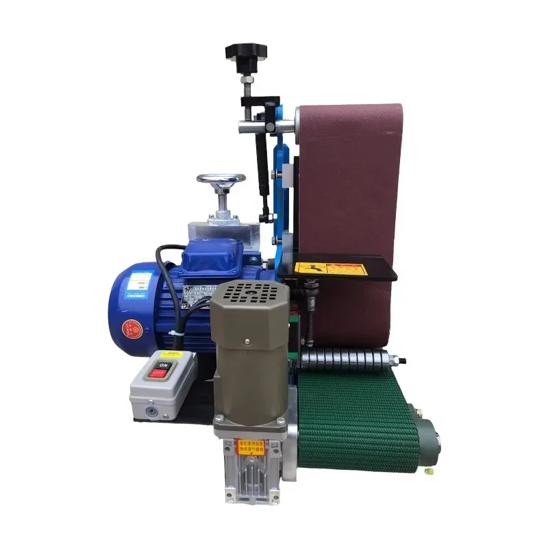 2200W Automatic Plane Polisher Small Desktop Metal Deburring Sander Multifunctional Belt Rust Remover Wood Surface Polishing