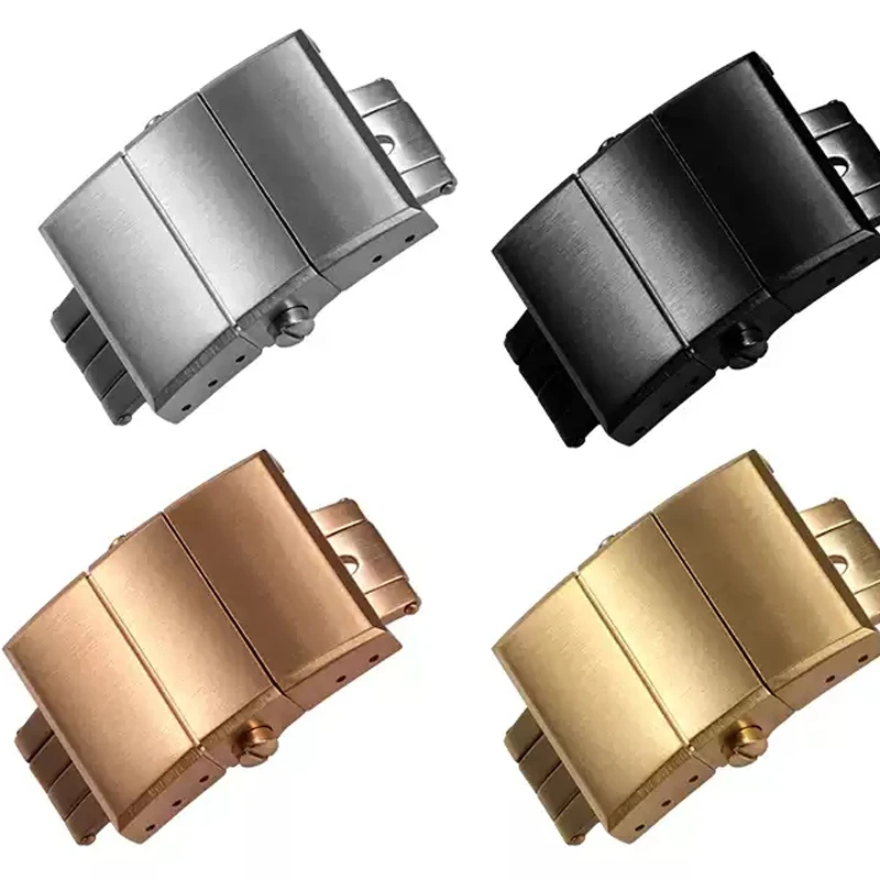 

For Ulysse Nardin Athens Watch Strap Folding Buckle Rubber Silicone 316 Stainless Steel Butterfly Clasp Watchband Accessories