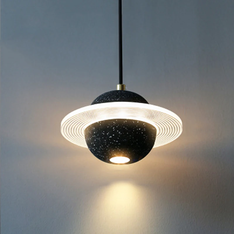 Nordic Minimalist Universe Star Pendant Light Creative Personality Restaurant Bar Cement Internet Famous Bedroom Led Droplight