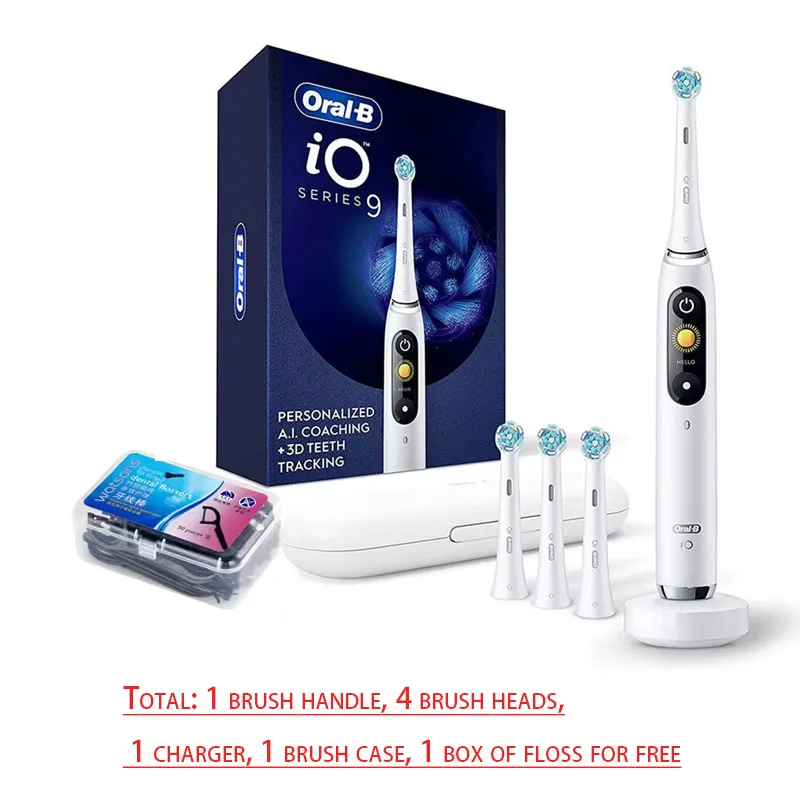

Электрическая зубная щетка Oral-B IO9 Plus, обновленная версия, 7 режимов, умный таймер, Bluetooth AI, глубокая очистка для взрослых, здоровье полости рта