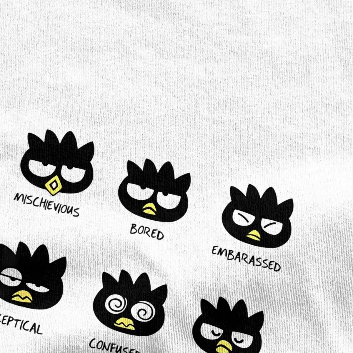 Badtz Maru Different Moods T-Shirt Summer Y2K Basic T-Shirts Cotton Fashion Tshirt For Man Short Sleeves Printed Clothing