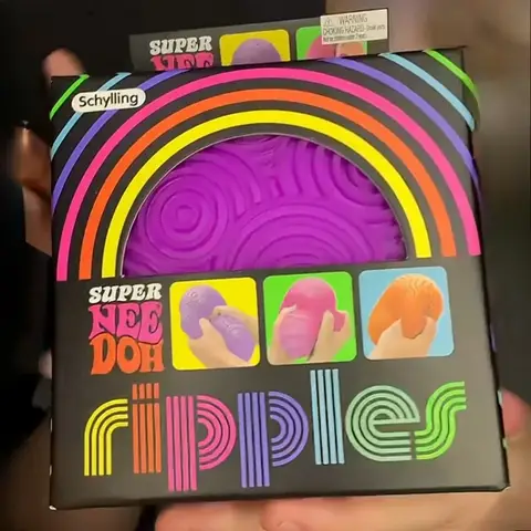 Super NeeDoh@Ripples Fidget Ball Rubber Anti-Anxiety Squeeze Object For Focus ADHD PopulationSquishy Stress Relief Squishy Gifts