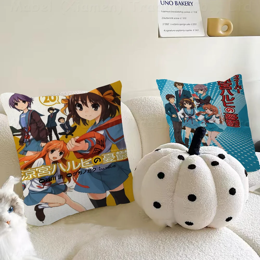 Haruhi Suzumiya SeriesPillow Gifts Home Office Furnishings Bedroom Sofa Car Cushion Cover Case 45x45cm