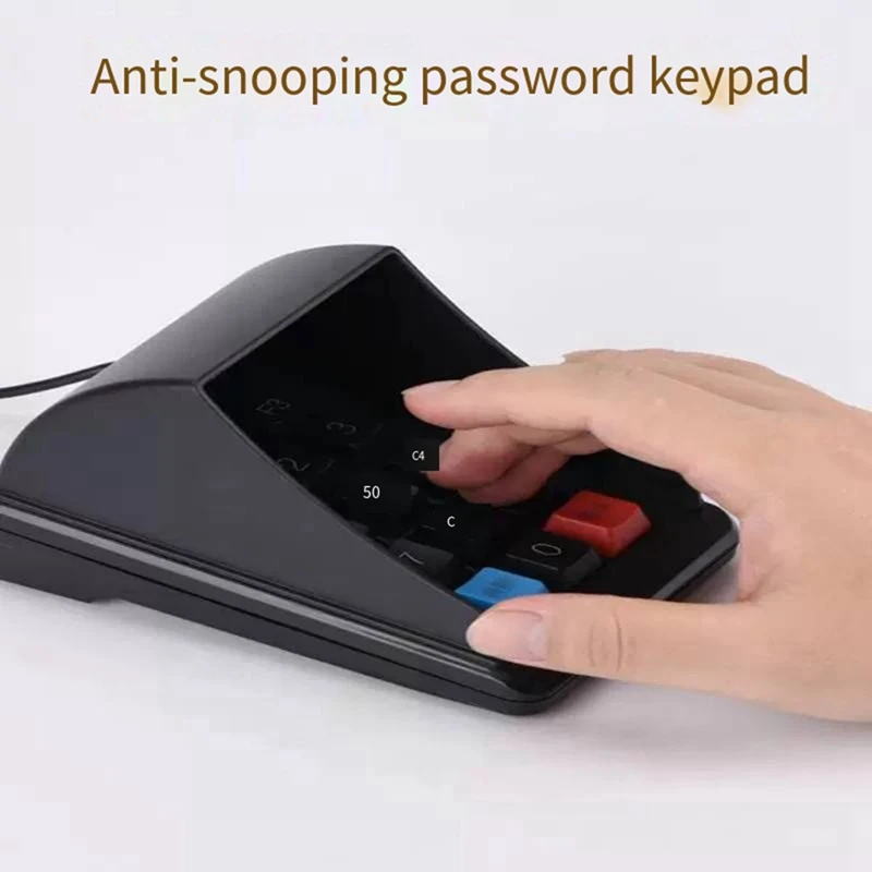 New A600 USB 15-Key Anti-Peep Password Keyboard With Beeping Sound Plug & Play Suitable For POS System Password Input