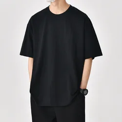 MRMT 2026 Brand New 100% Cotton Men's T-shirt Oversize Loose Men T shirt Medium Sleeve Man T-shirts O-neck Tops Tees for Male