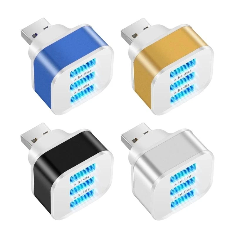 

USB2.0 HUB Quick Charge 3-портовый USB-разветвитель USB 2.0 Расширитель для мобильного телефона, планшета, ноутбука, зарядные устройства, адаптер со светодиодным индикатором