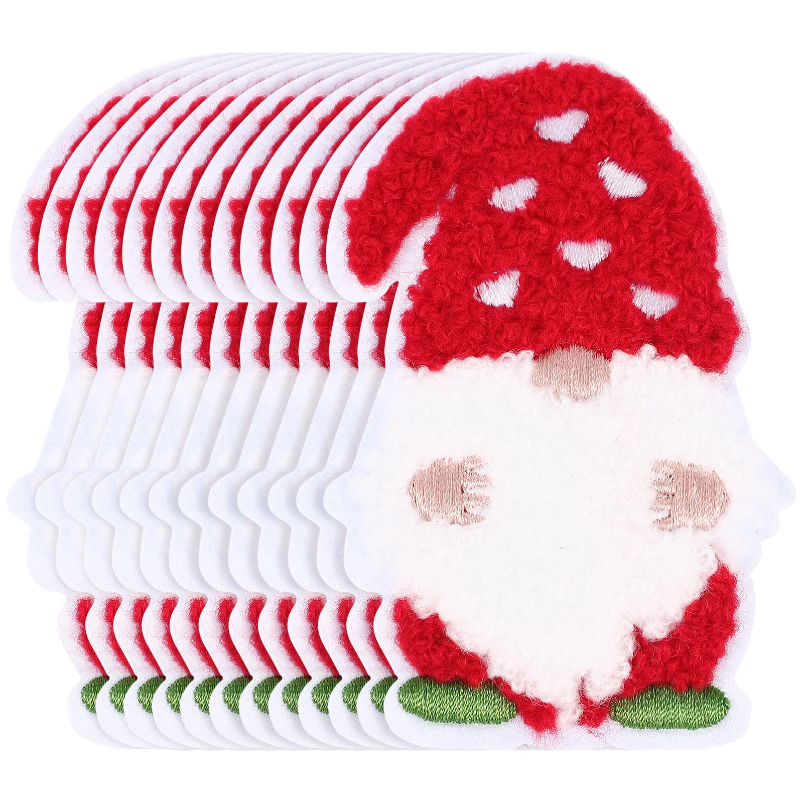 12 Pcs Christmas Patch Embroidery Adorable Hat Patches Holiday Applique Coat Compact Craft DIY Small The Iron