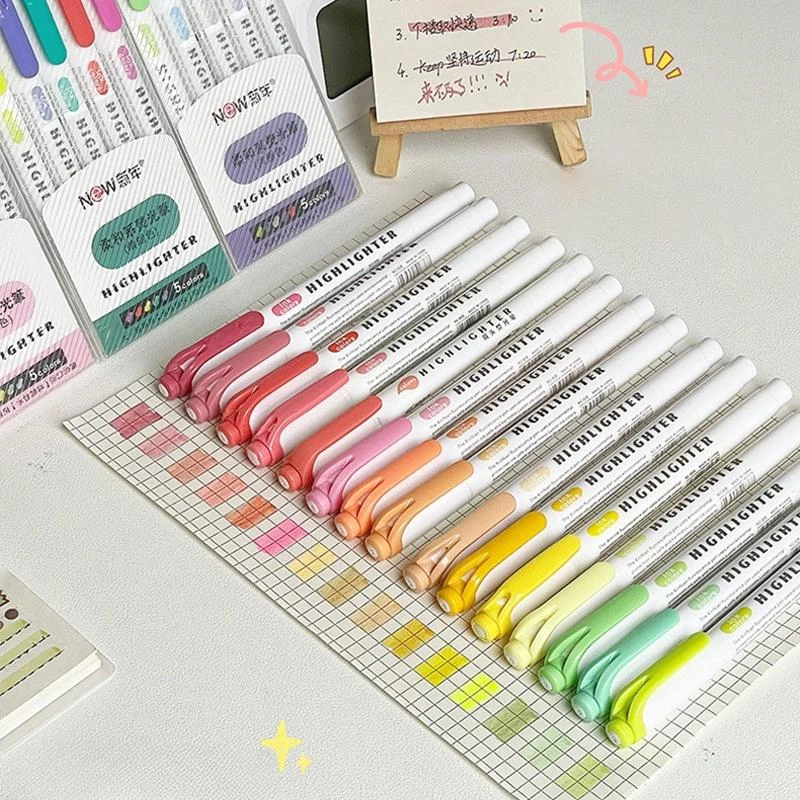 15-kleuren creatieve tweekoppige markeerstiftset student klaslokaal gekleurde markeerstift DIY dagboek decoratie markeerstiften