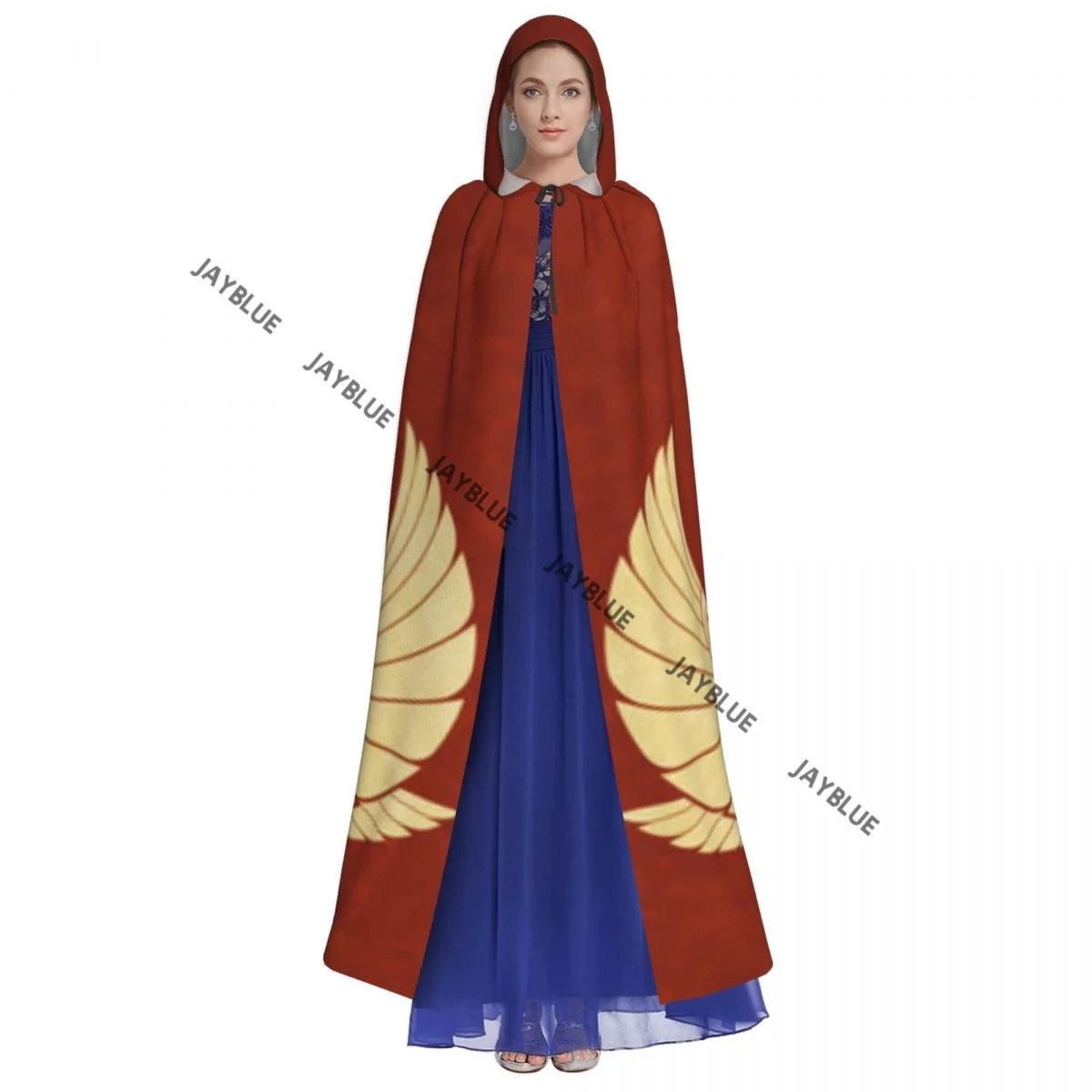 เสื้อคลุมผู้ใหญ่แบบมีฮู้ดลายด้วงอียิปต์มีปีก ชุดแฟนซียุคกลาง แม่มด วิคคา แวมไพร์ เอลฟ์ ปูริม งานคาร์นิวัล ปาร์ตี้