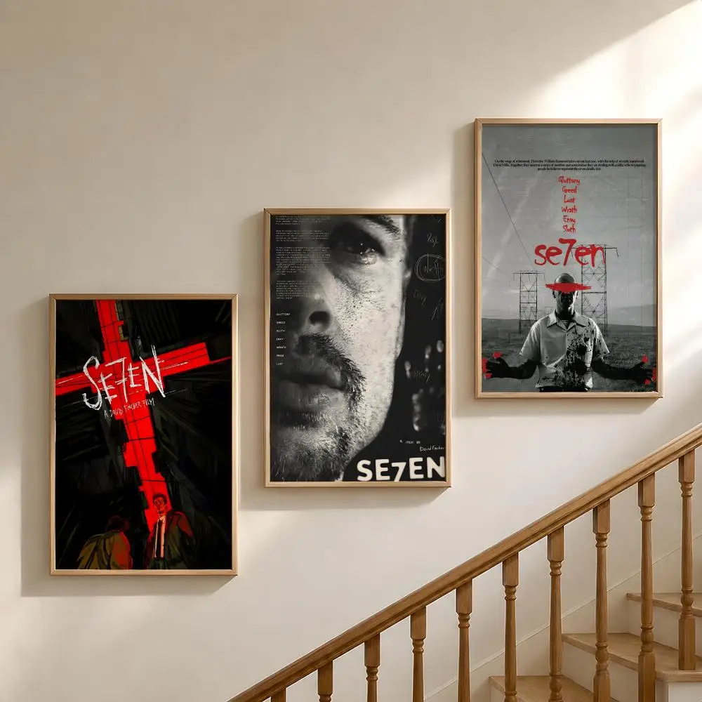 Film S-Se7en Mills Somerset Thriller Poster Waterproof HD Modern Peel And Stick Wall Decor Bedroom Living Room Dorm Office