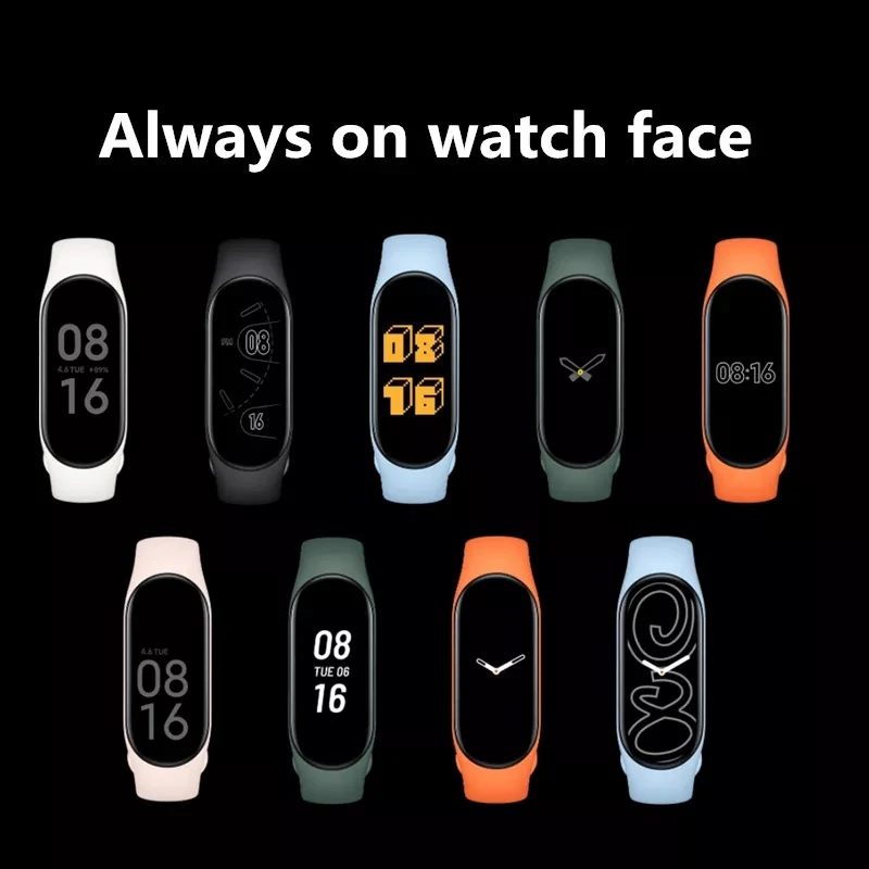Xiaomi Mi band 7 NFC 1.62 بوصة AMOLED جهاز تعقب اللياقة البدنية بالأكسجين في الدم 5ATM مقاوم للماء سوار رياضي Xiaomi Smart Band 7