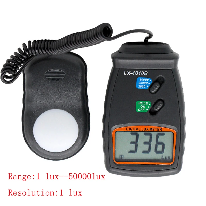 

LX1010B Illuminometer 3 Range Digital LCD 50,000 Lux Meter Photometer Luxmeter Light meter