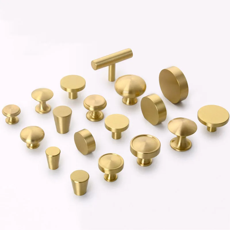 Brass Furniture Handles Copper Cabinet Knobs Wardrobe Dresser Drawer Knobs Kitchen Cupboard Chinese Style Door Handle Pulls - zdjęcie 1