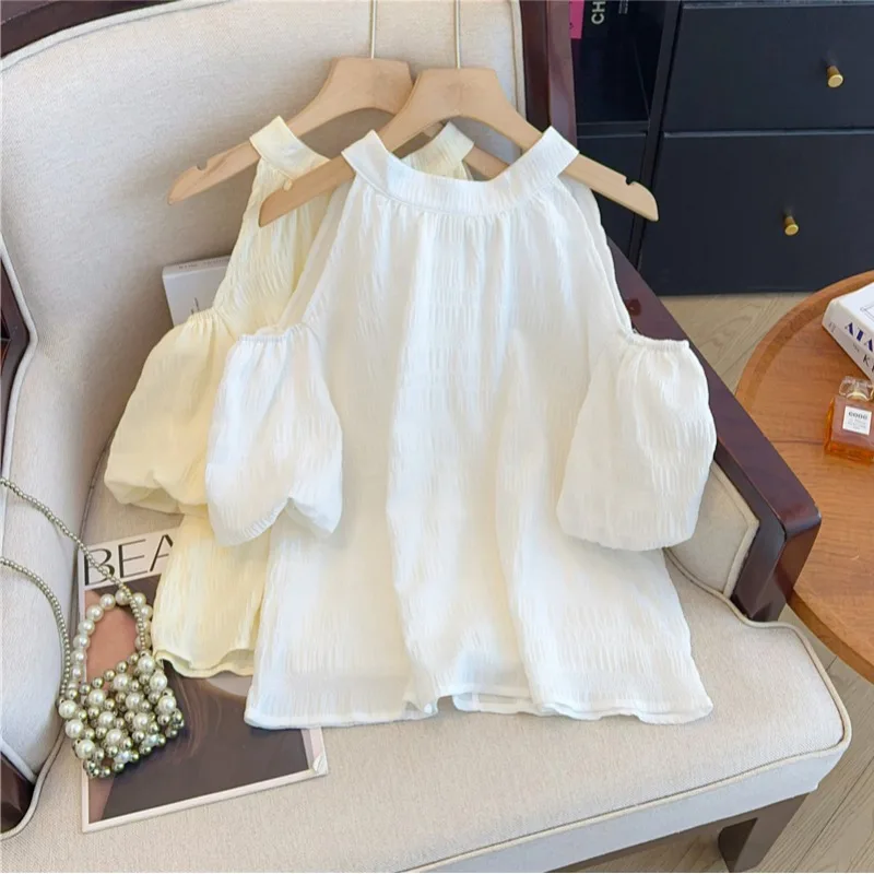 Haut Chic en mousseline de soie Neline, nouveau Design d'été, bulle ample, Sve Pure Desire Sle, haut ample pour jeunes femmes