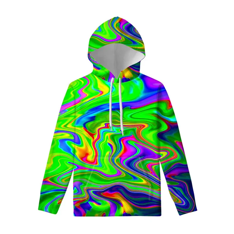 Fashion New 3D Printing Trippy Patterns Hoodies For Men Colorful Psychedelic Styles Graphic Hooded Hoody Unisex Cool Sweatshirts