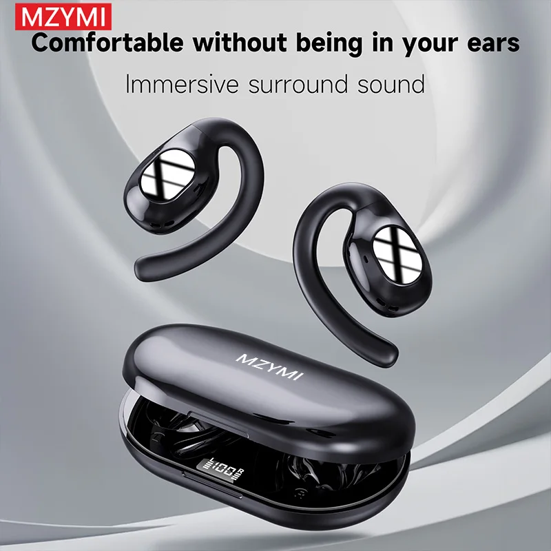 

MZYMI Air Conduction Bluetooth5.3 Headphones I68 Over-Ear Earphones Earhooks HiFi Stereo Sound Waterproof Sports Headest For TV