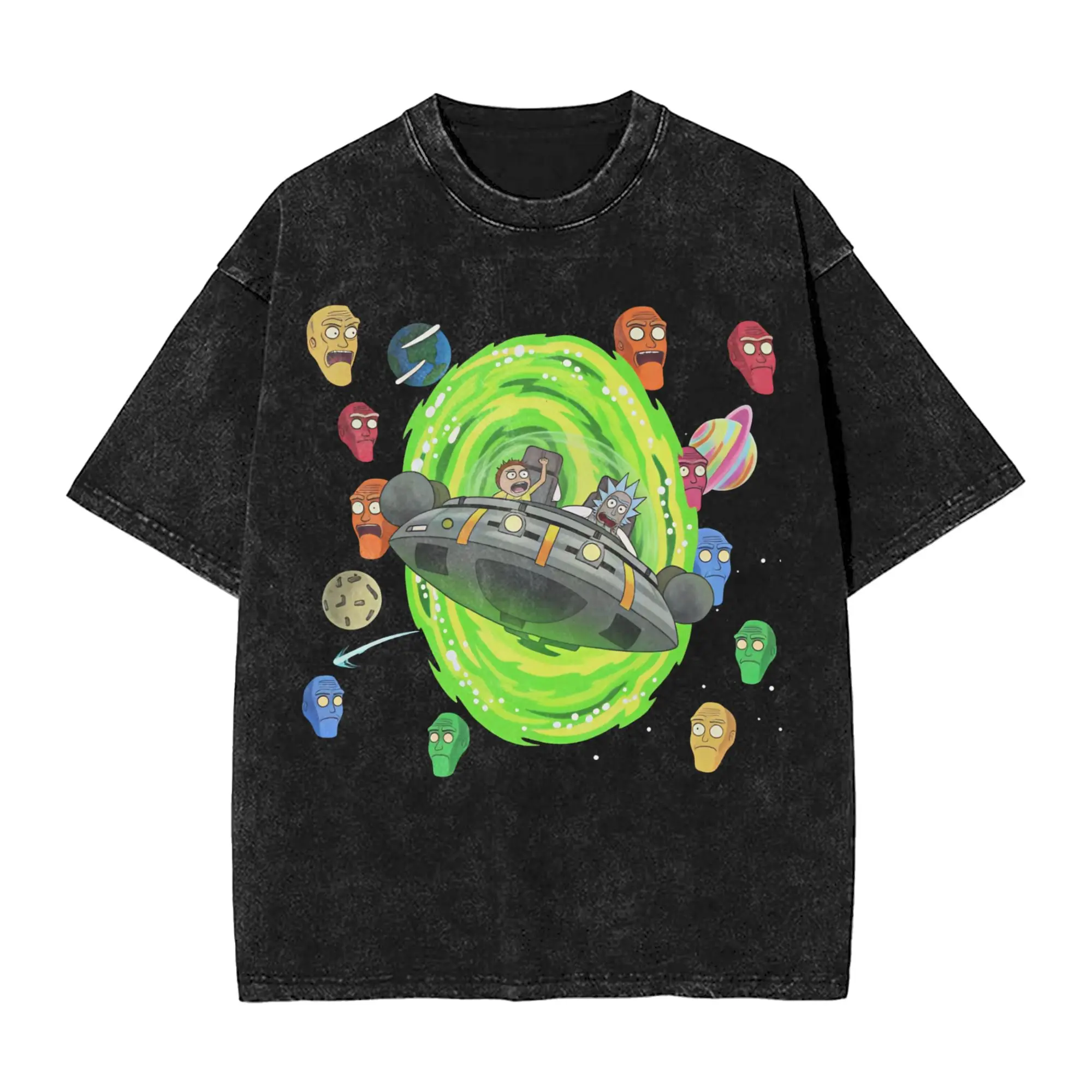 Ricked and Mortyed T-Shirt  Hip Hop T Shirts Short Sleeve Street Style Tops Summer Casual O-Neck Big Size Top Tees