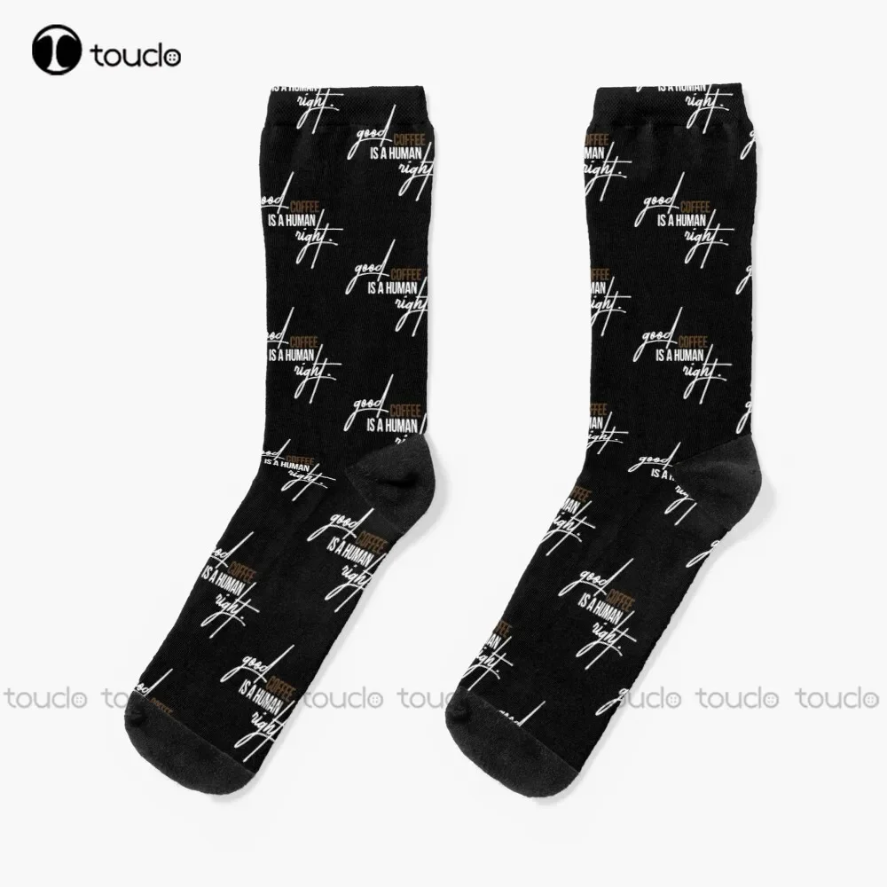 Coffee Is A Human Right! Socks Fun Socks For Men Unisex Adult Teen Youth Socks Custom Gift 360° Digital Print Hd High Quality