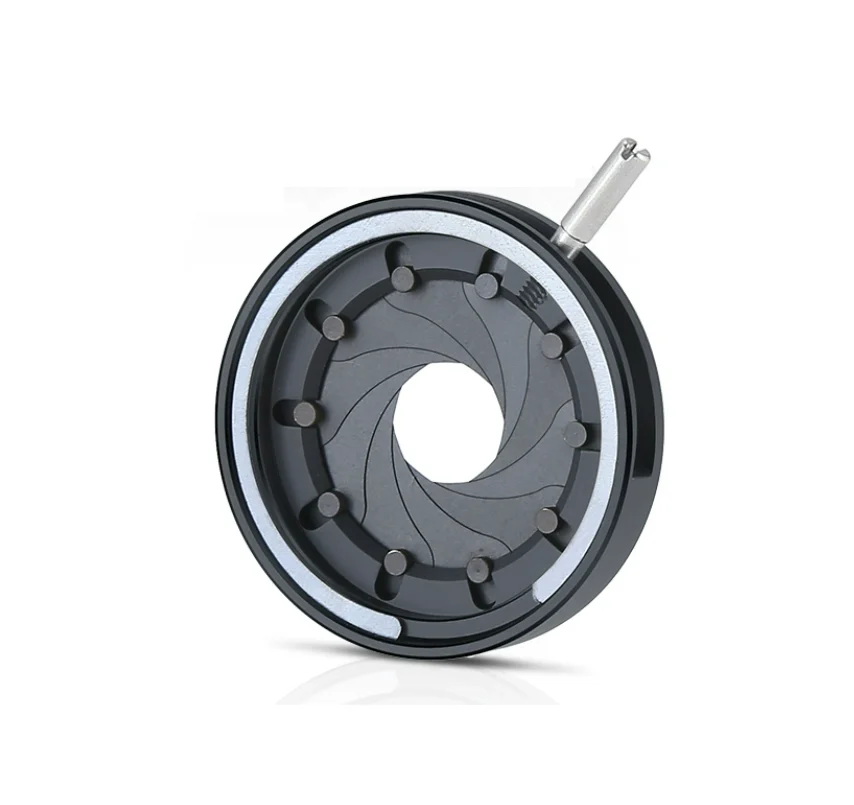1-16mm Mechanical Diaphragm Continuously Variable Iris Integrated Aperture Stop Flare Stop for Microscope Camera Laser Module