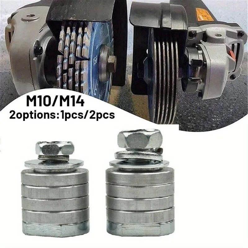 Adaptador para Esmerilhadeira M14 M10, Kit de Conversão para Máquina de Ranhurar, Flange, Porcas de Trava Metálicas, Tipo 125 150