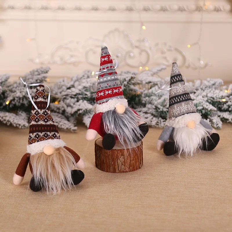 Christmas Gnome Plush Knitted Faceless Doll Christmas Elf Decoration New Year Xmas Decor for Home Natal Navidad 2023 Gifts