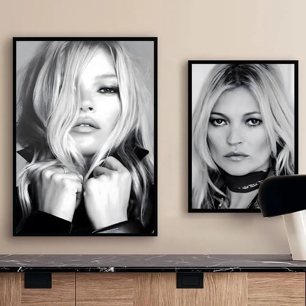 النموذج الشهير K-Kate موس اللوحة الخط غرفة نوم المنزل مقاوم للماء قماش المشارك غير المؤطرة جدار الفن طباعة الديكور جدارية #3