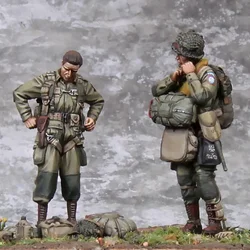 1/35 Scale Resin Figure Model Building Kits Military Miniatures U.s.army Airborne 2 Figures Unassembled and Unpainted 979A