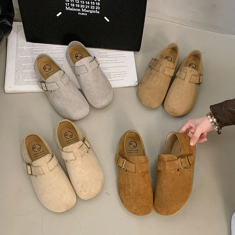 

Женские туфли Boken в стиле ретро, весна-осень 2021, новинка весны и осени, ленивые туфли Le Fu, повседневные одиночные туфли для женщин