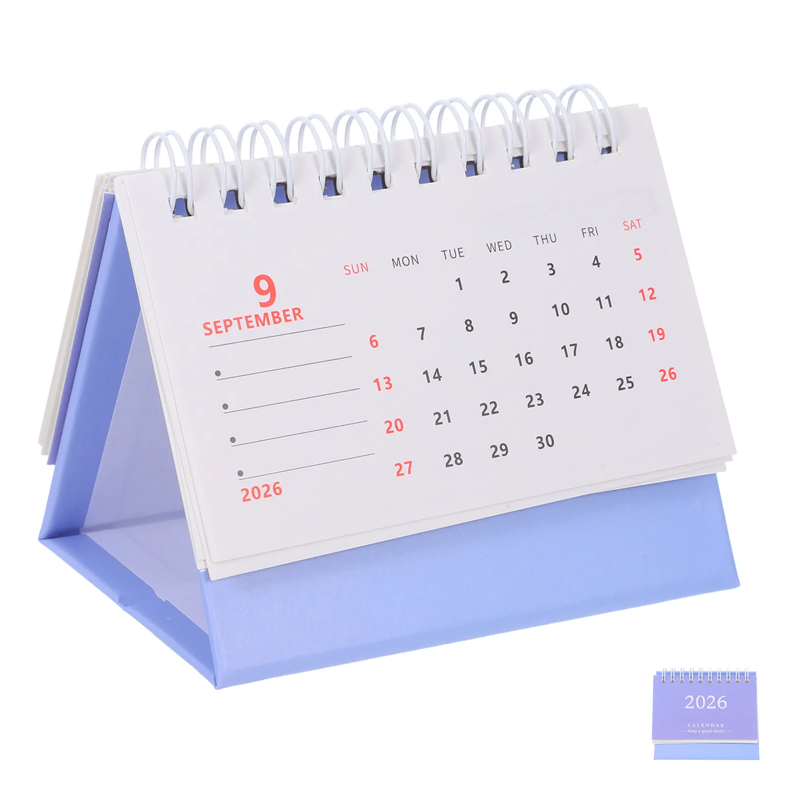 

2026 Small Desk Calendar Standing Flip Planner Foldable Compact -Proof Paper Daily Monthly Organizer Modern Office